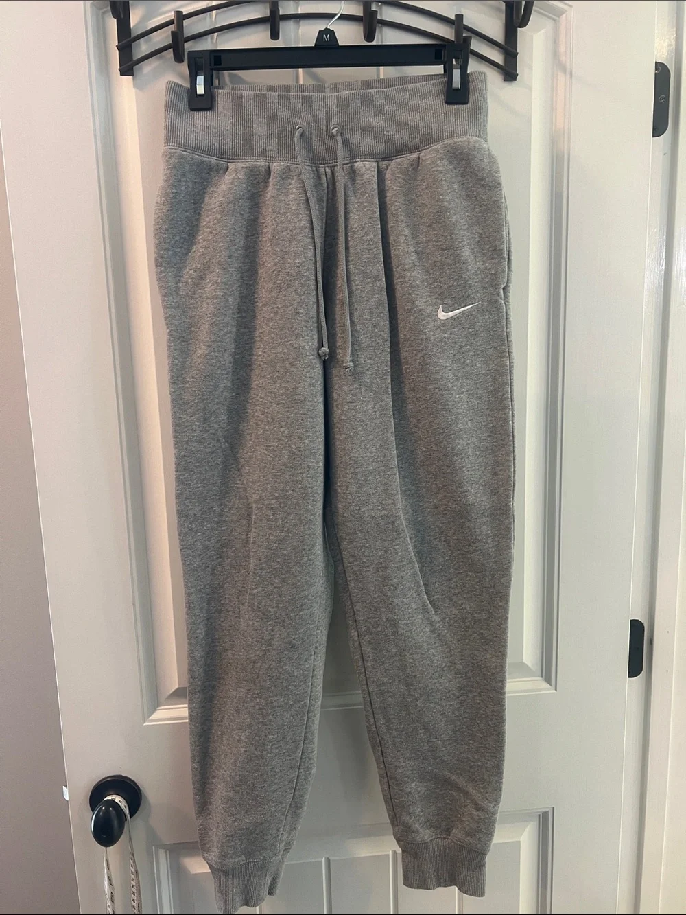 Nike Gray Kids Sweatpants with White Swoosh